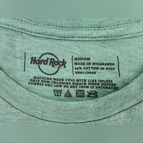 Hard Rock Cafe Nashville Tennessee Green T-Shirt Women's Size Medium - Picture 3 of 6